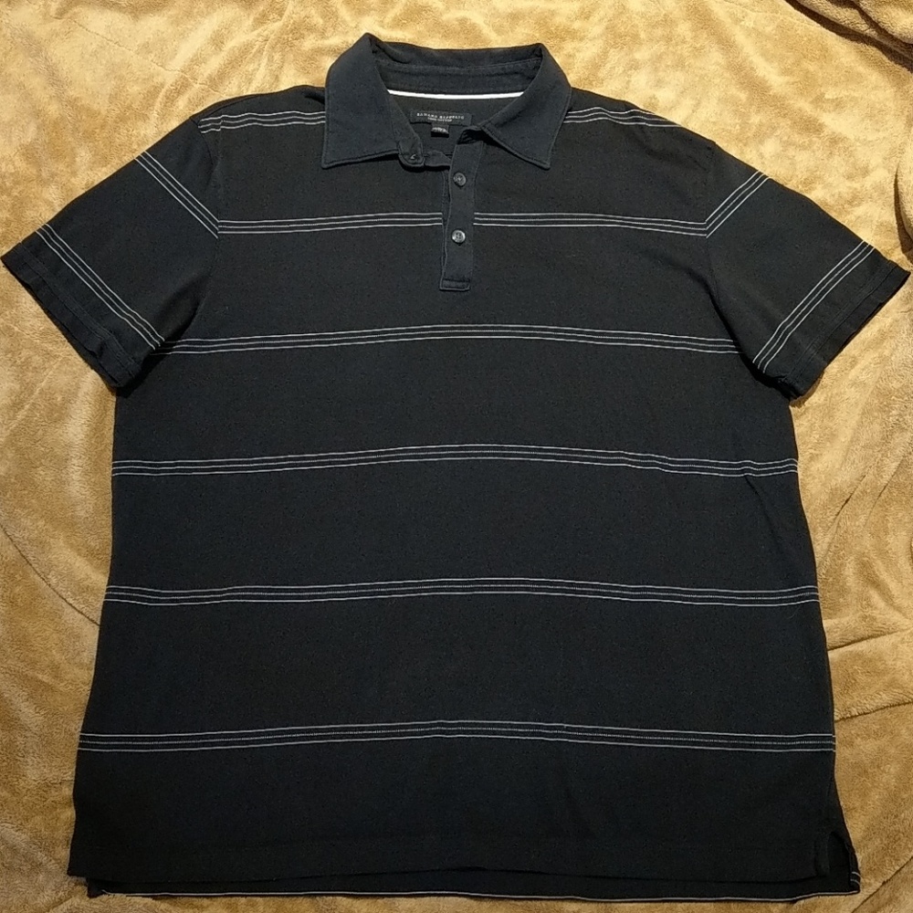 Black and white polo